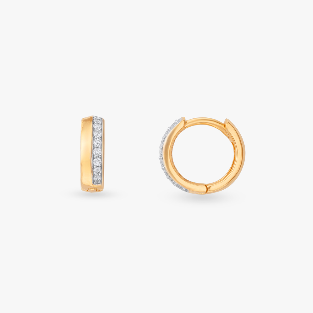 Iconic Power Diamond Hoop Earrings For Men,,hi-res image number null