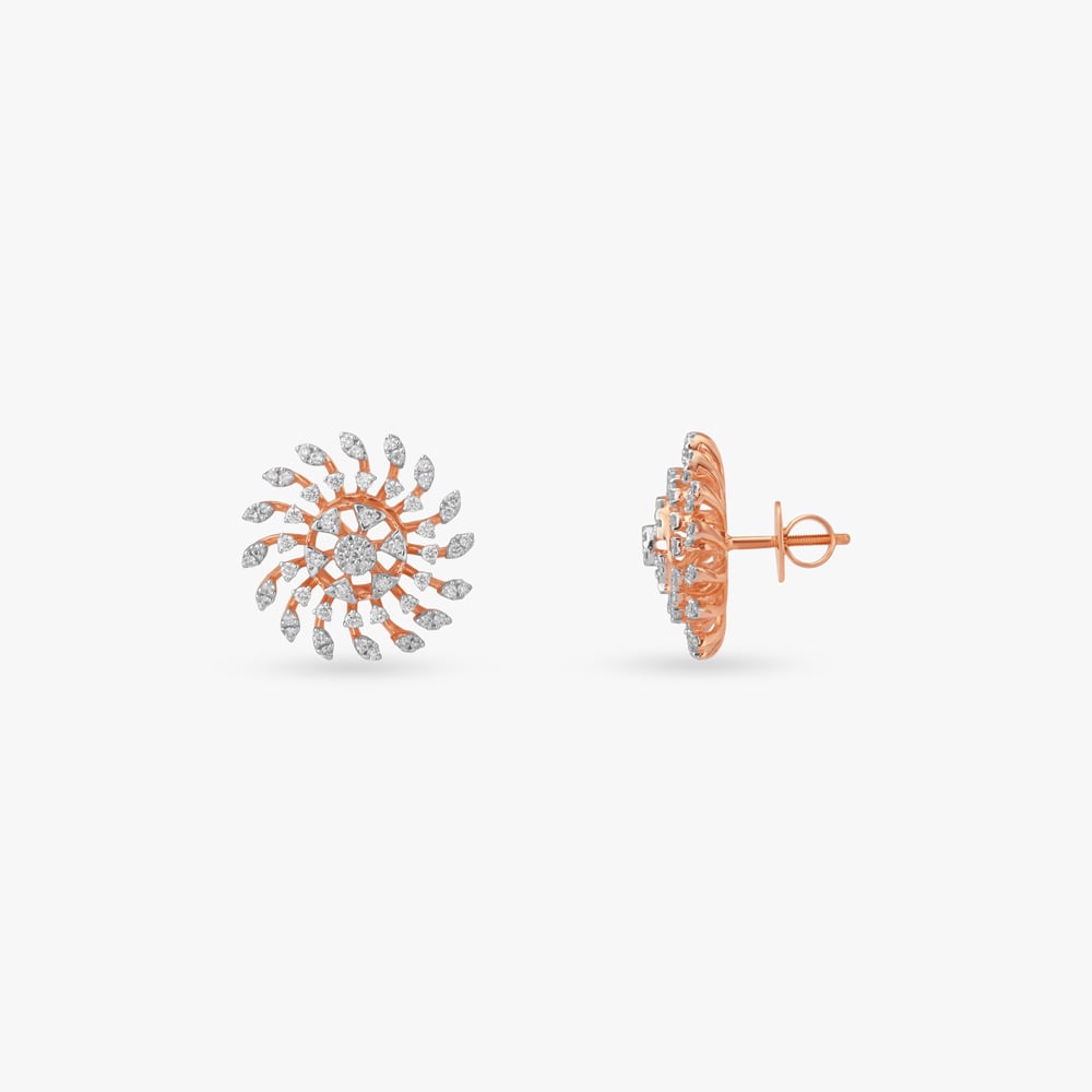 Dancing Rays Diamond Stud Earrings,,hi-res image number null