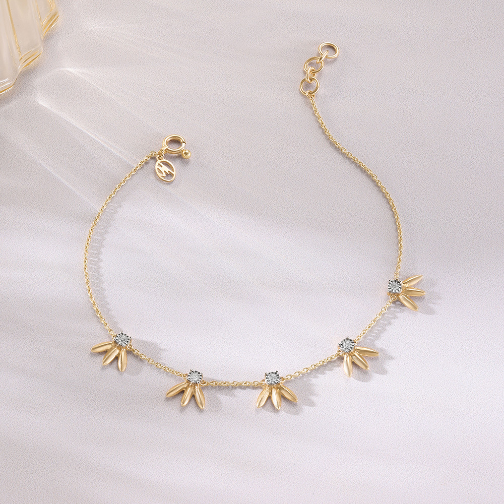 Playful Sparkle Leaf Diamond Bracelet,,hi-res image number null