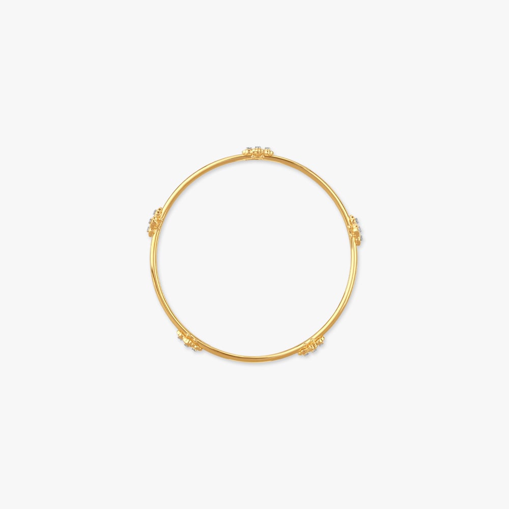 Floral Orbit Diamond Bangle,,hi-res image number null