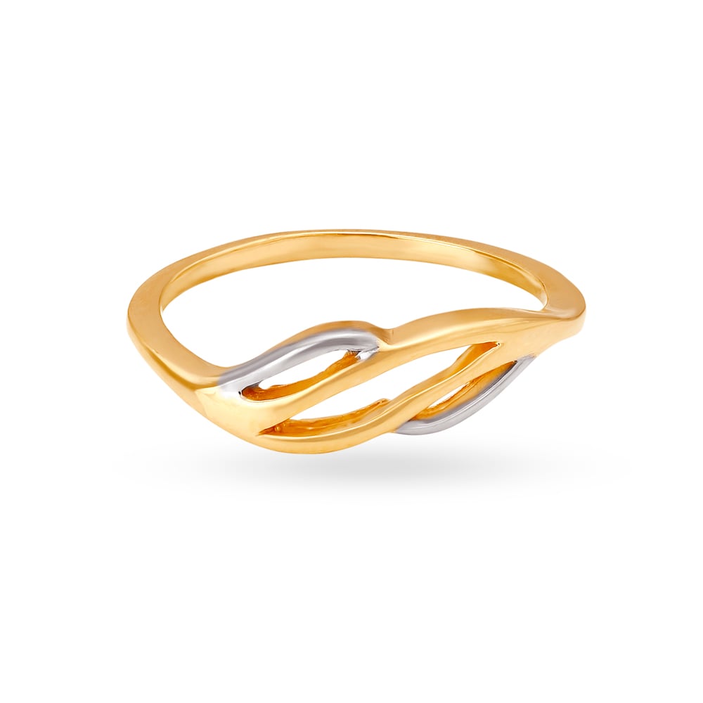 Timeless 22 Karat Yellow Gold Artistic Leaf Finger Ring,,hi-res image number null