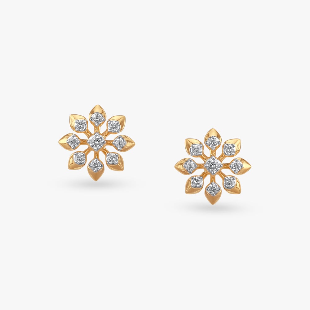 

Bloom Petal Diamond Stud Earrings