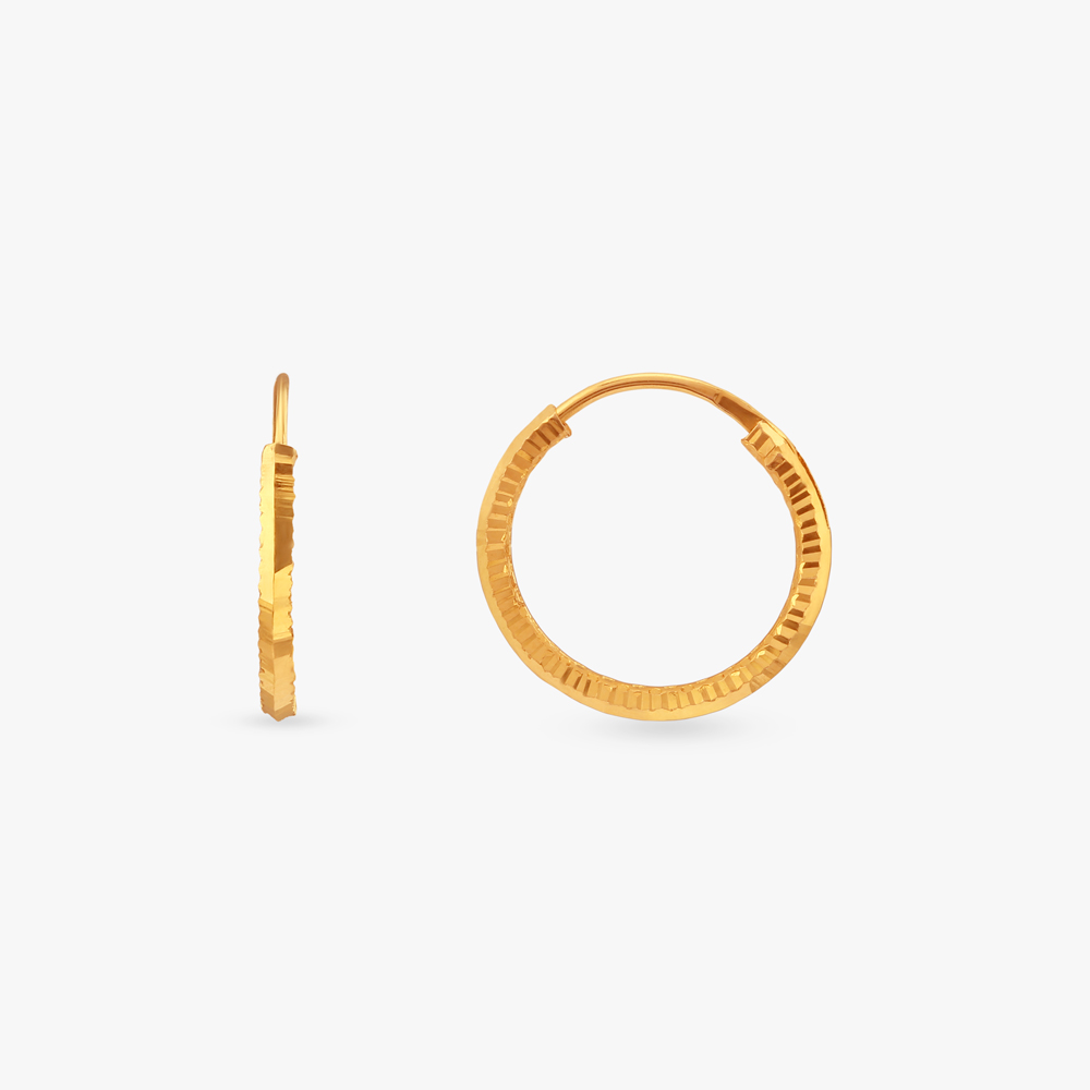 

Sunbeam Gleam Gold Hoop Earrings