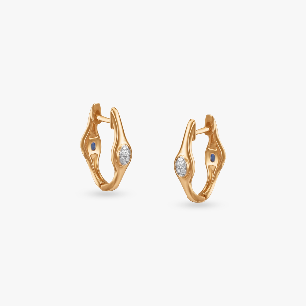 Twilight Twist Diamond Hoop Earrings,,hi-res image number null