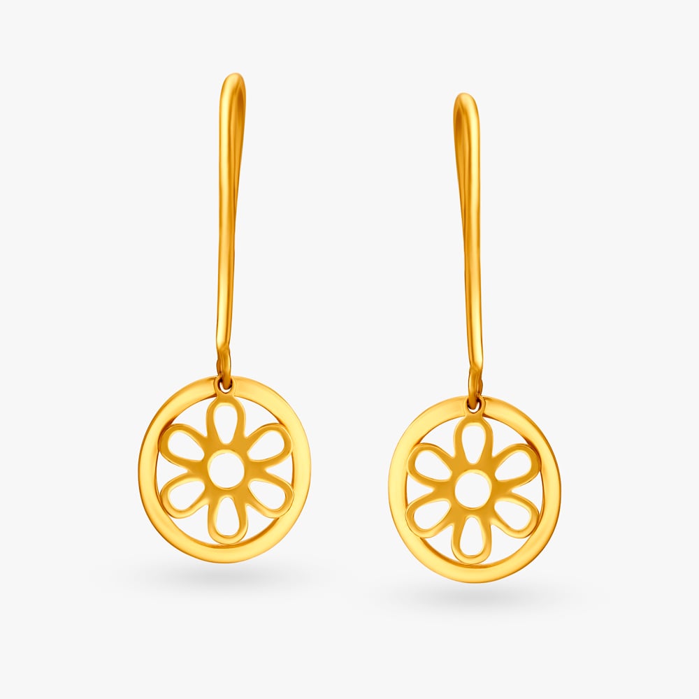 Contemporary Floral Hoop Earrings for Kids,,hi-res image number null