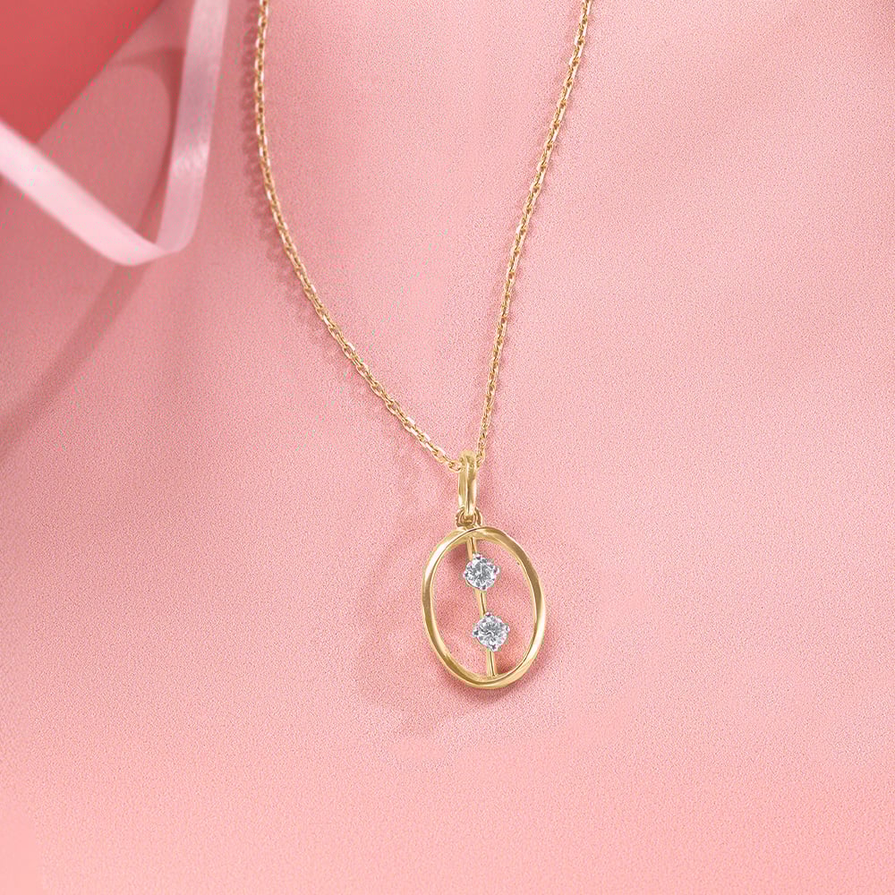 Oval Pop Diamond Pendant,,hi-res image number null