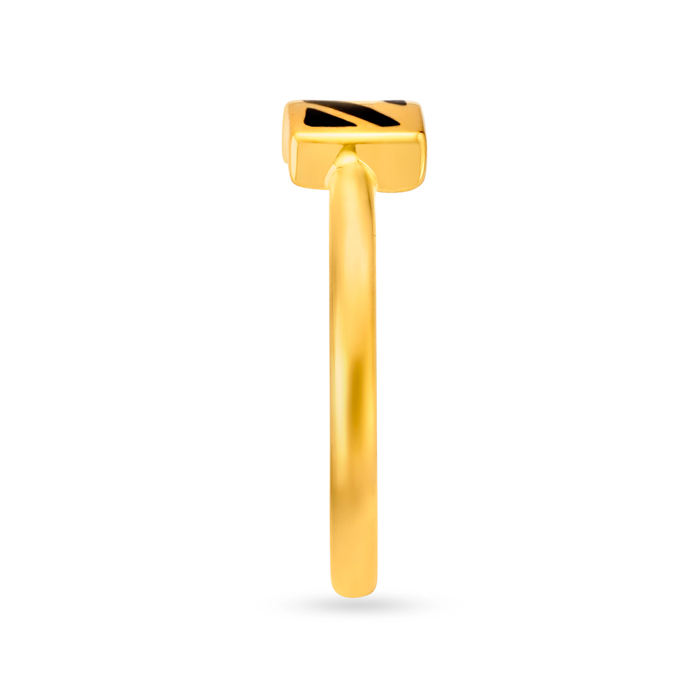 Abstract 22 Karat Yellow Gold Square Finger Ring,,hi-res image number null