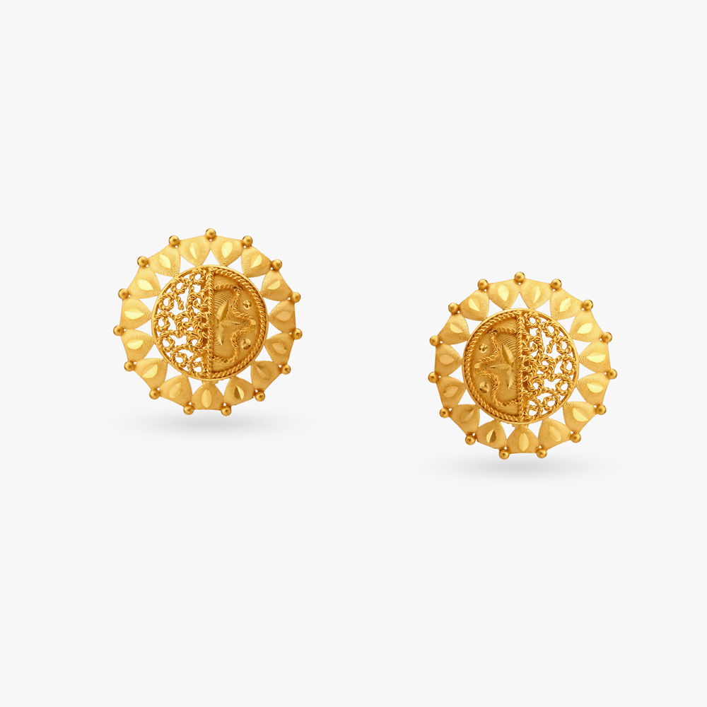 Filigree Gold Pendant and Earrings Set,,hi-res image number null