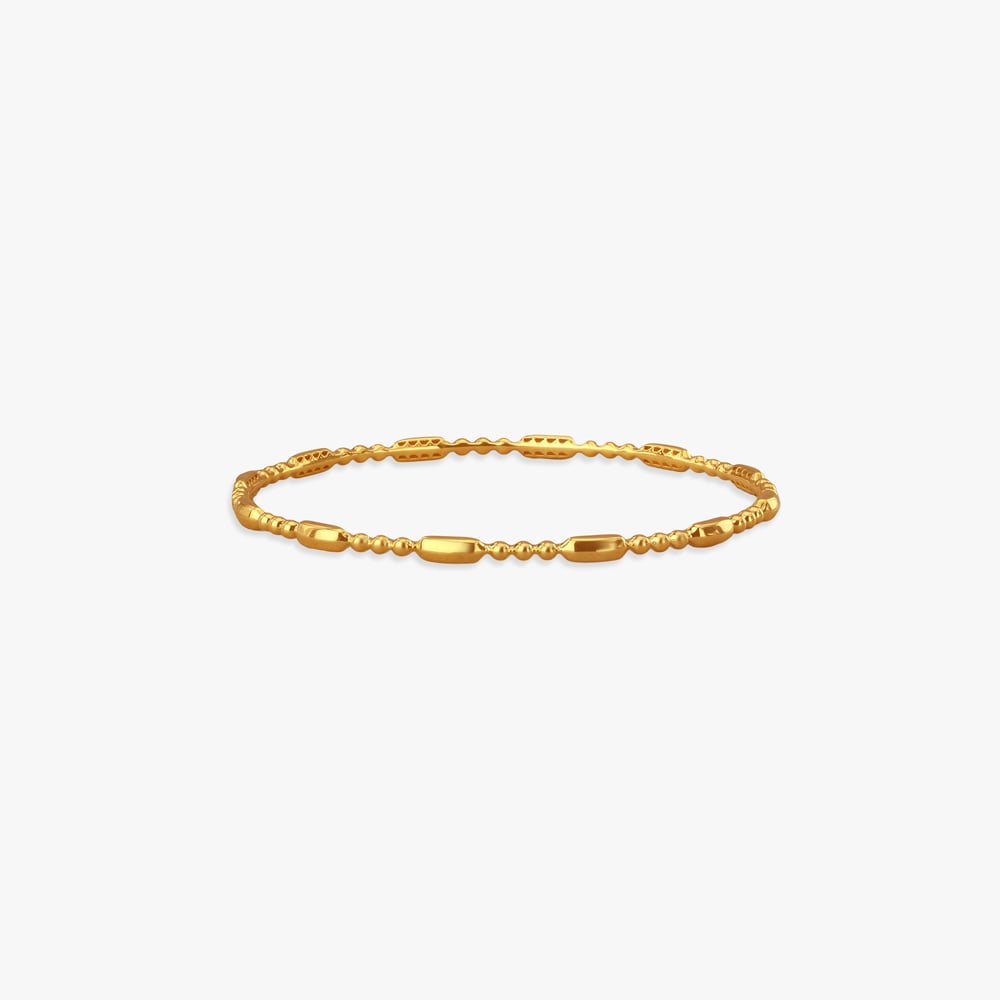 

Oval Cluster Gold Bangle