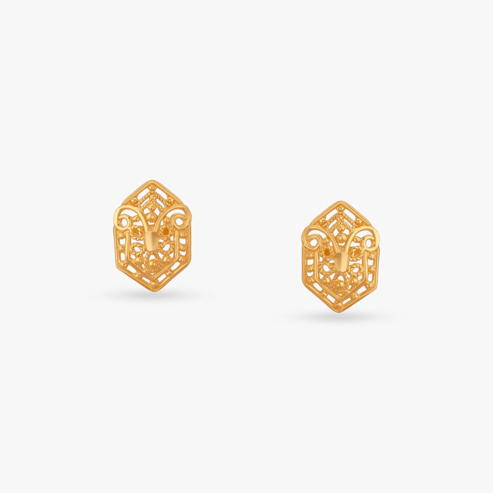 

Tiny Marvel Gold Stud Earrings for Kids