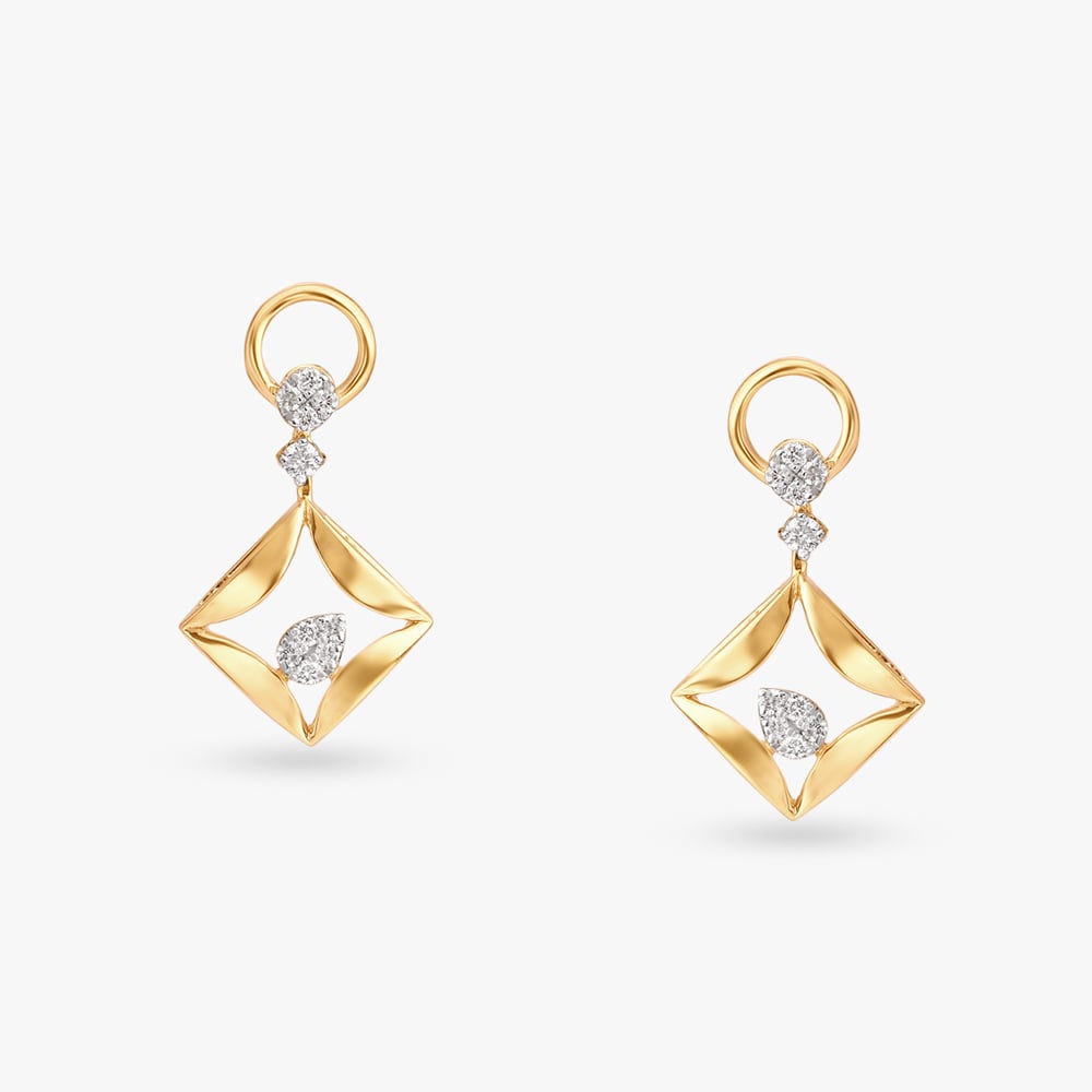

Geometric Glow Diamond Drop Earrings
