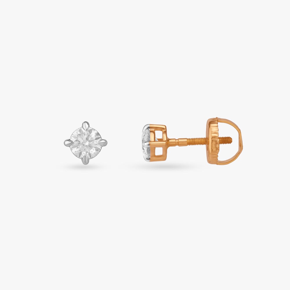 Timeless Brilliance Solitaire Stud Earrings,,hi-res image number null