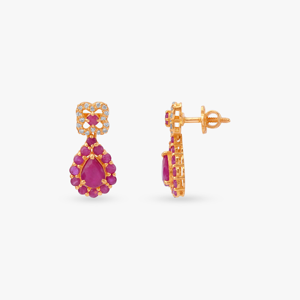 Radiant Royale Ruby Drop Earrings,,hi-res image number null