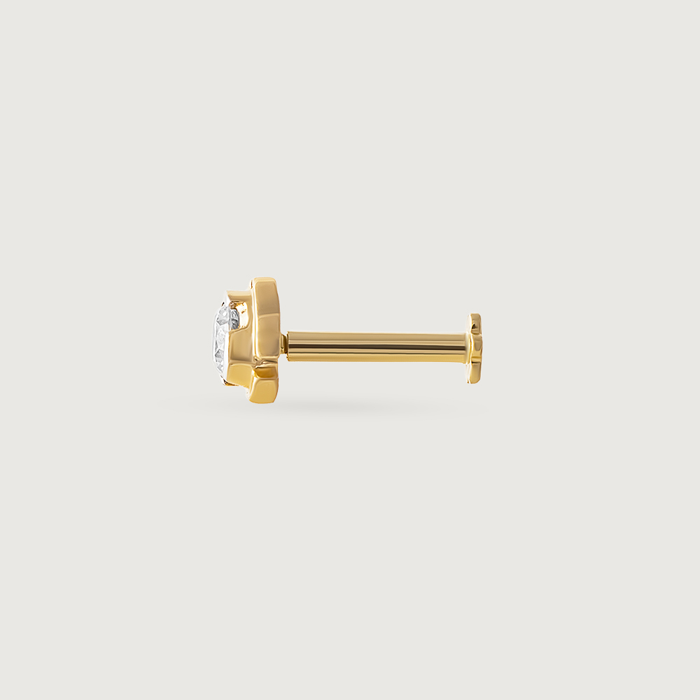 Orbit Spark Gold and Diamond Nose Pin,,hi-res image number null