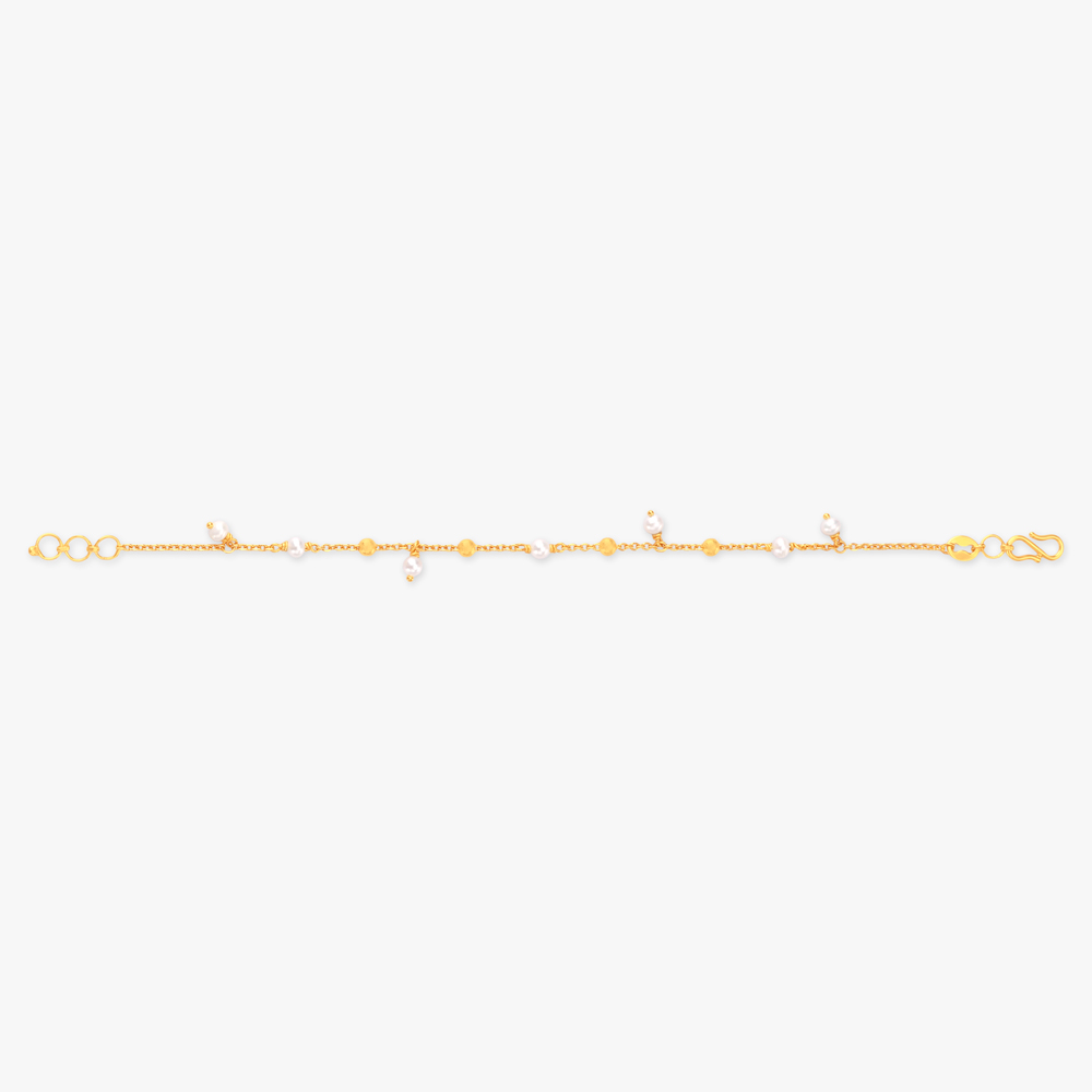 Moonlit Bead Gold Bracelet,,hi-res image number null