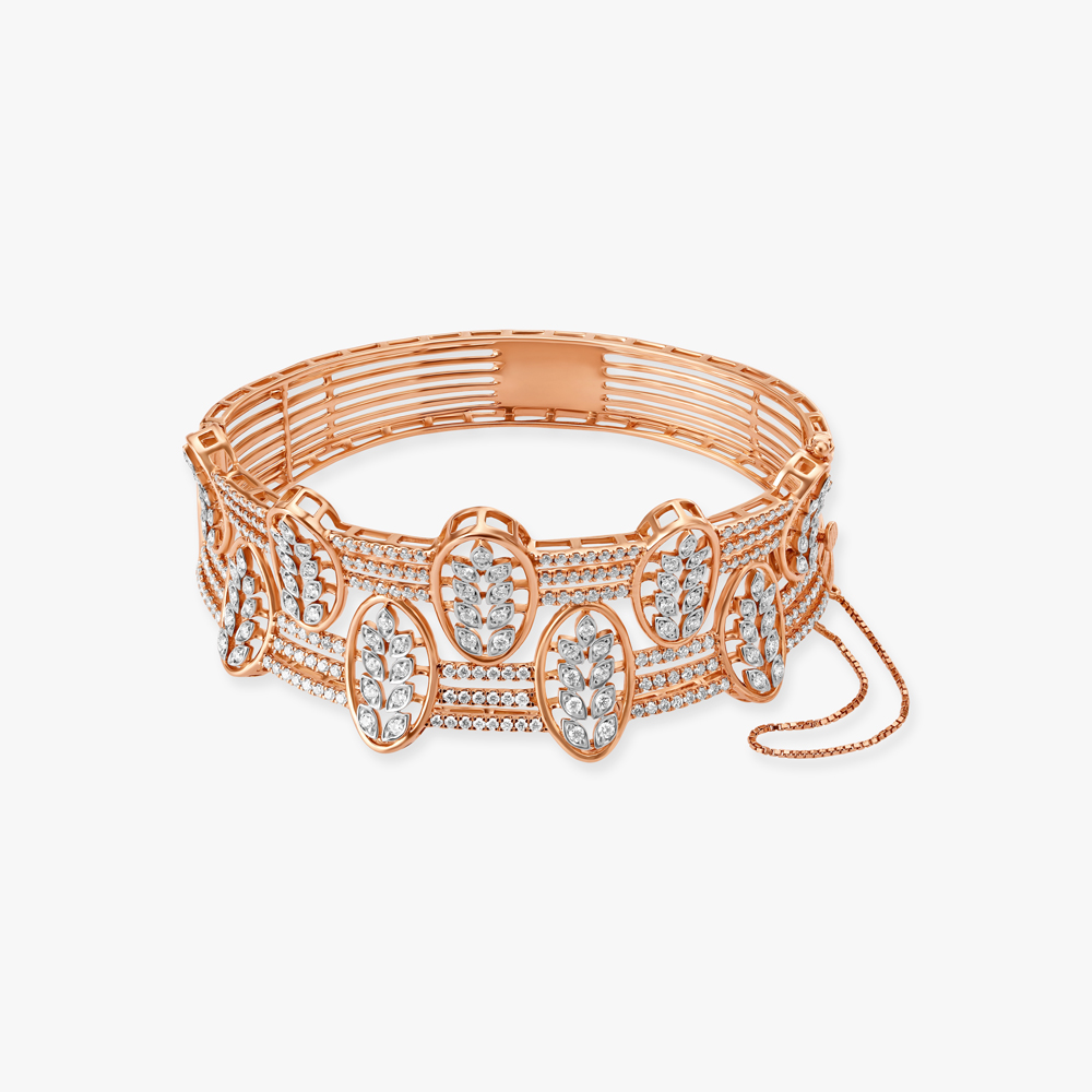 Vibrant Diamond Vines Bangle