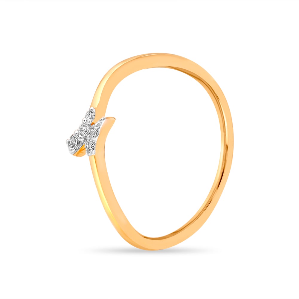 22K Gold Rings for Women with Cz - 235-GR7700 in 2.450 Grams