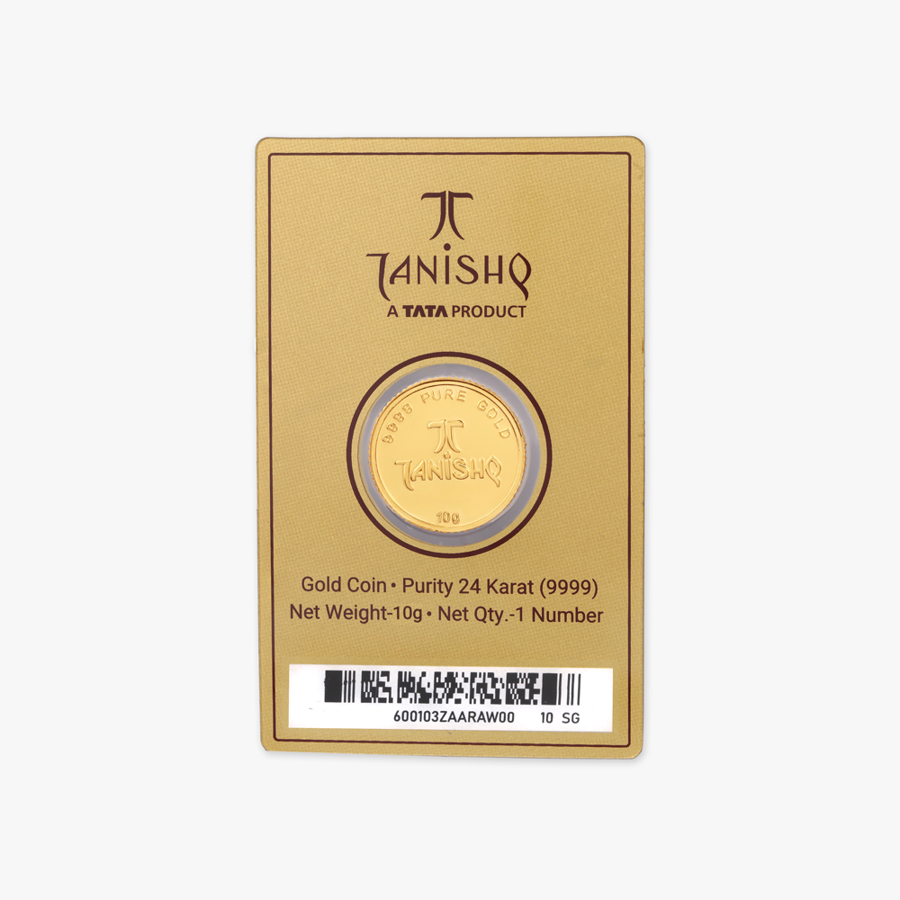 10 gram 24 Karat Gold Coin with Ganesha Motif,,hi-res image number null