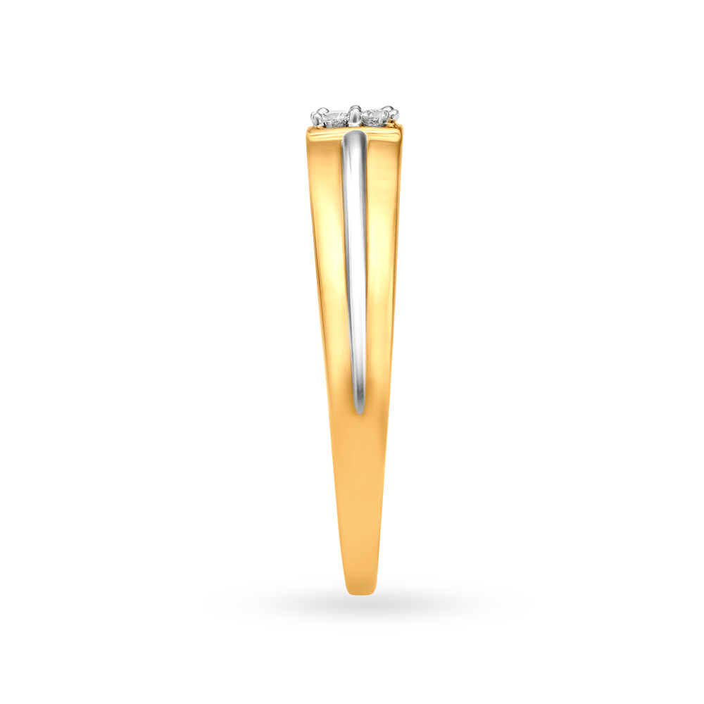 Fancy Traditional Gold and Diamond Finger Ring for Men,,hi-res image number null
