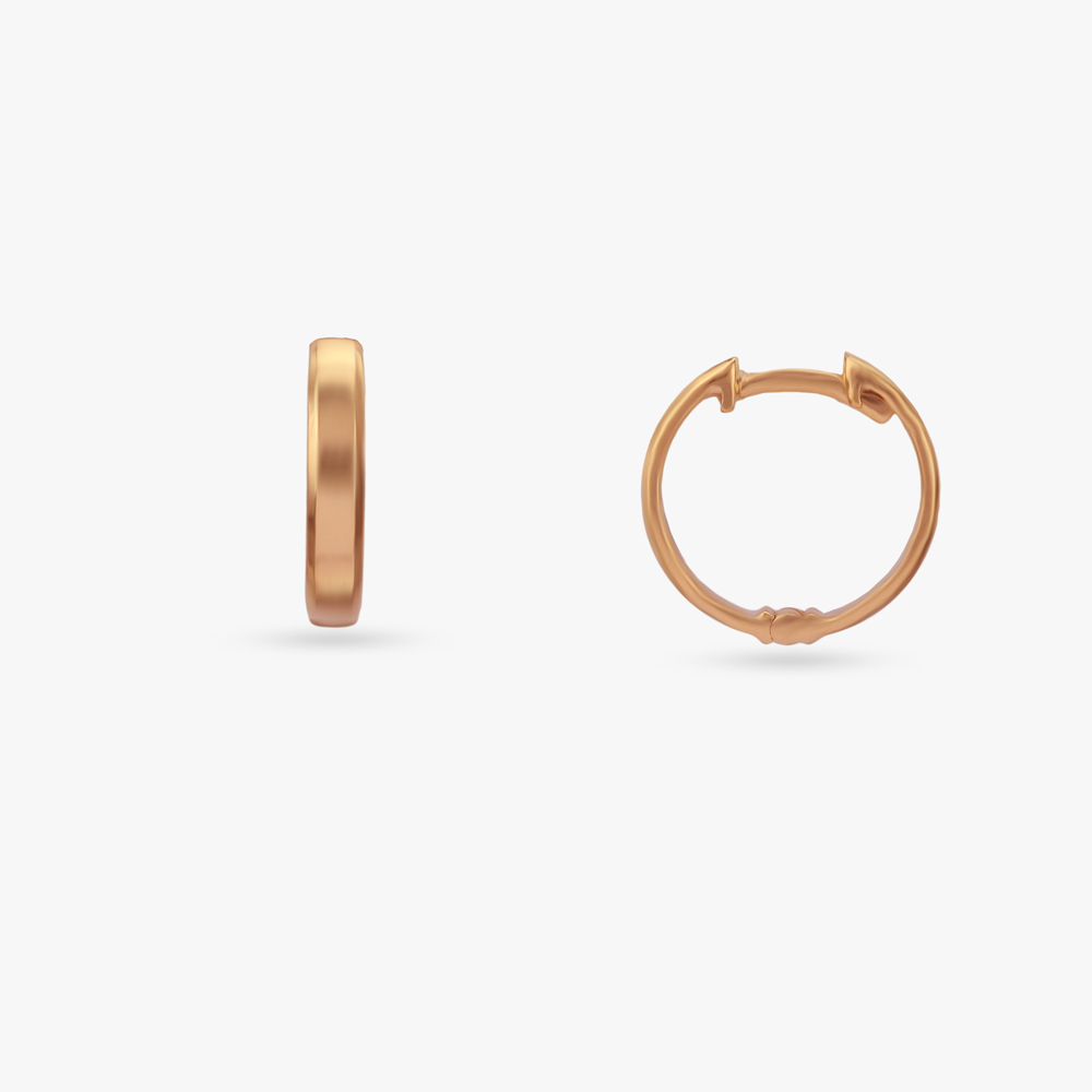 Edge Glow Gold Hoop Earrings,,hi-res image number null