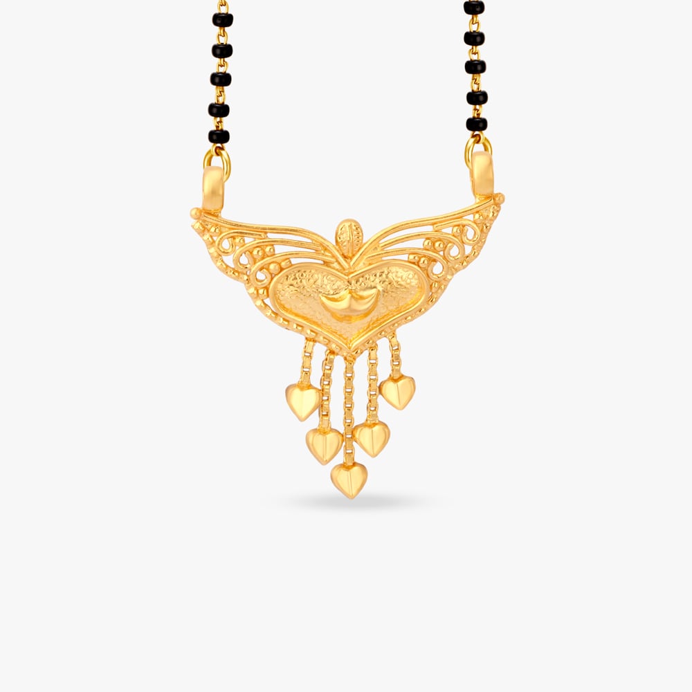 Winged Heart Gold Pendant,,hi-res image number null
