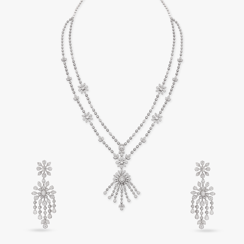 Blooms of Mirage Diamond Necklace Set,,hi-res image number null