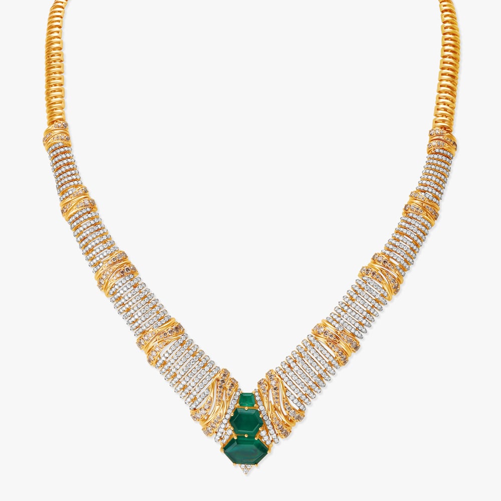 Feline Grace Diamond Necklace Set,,hi-res image number null