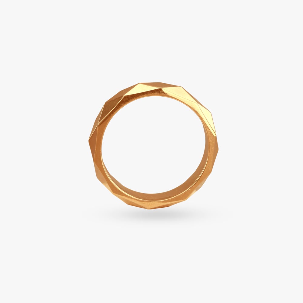 Geometric Elegance Gold Finger Ring,,hi-res image number null