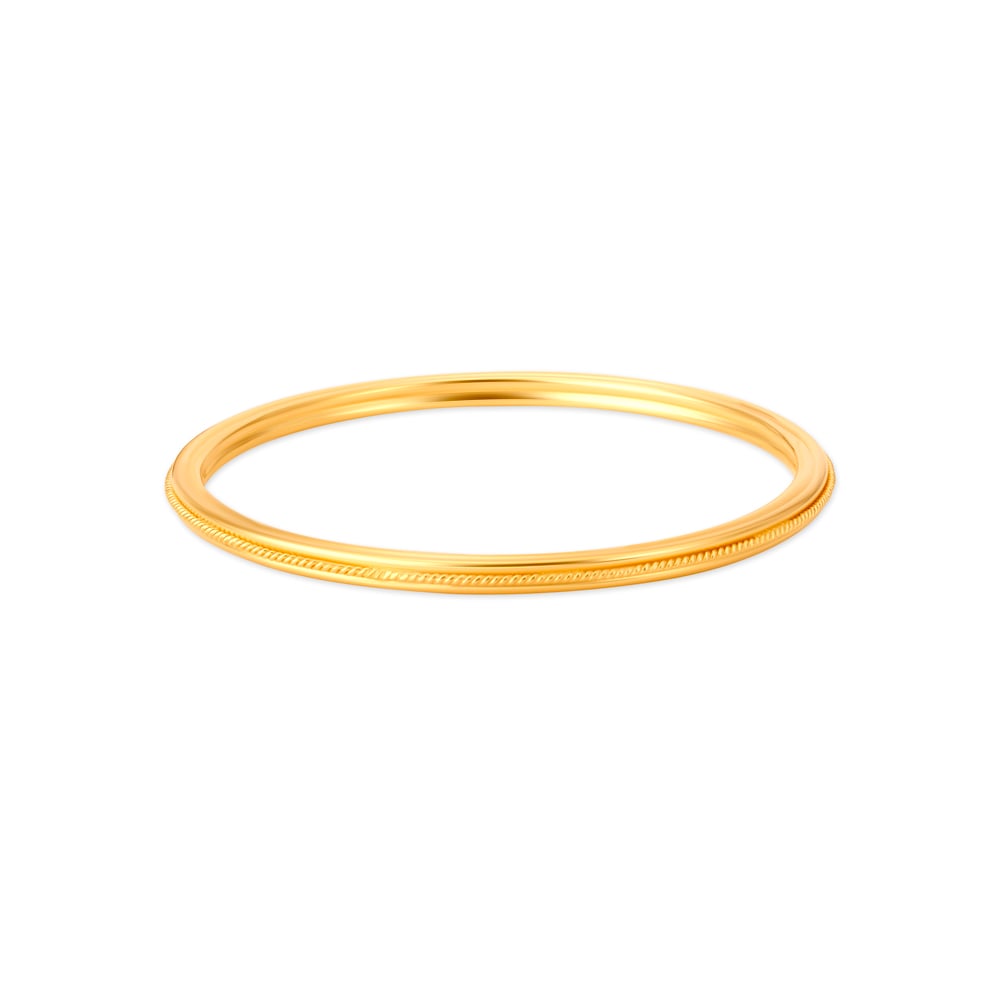 Carved Glossy Gold Bangle,,hi-res image number null