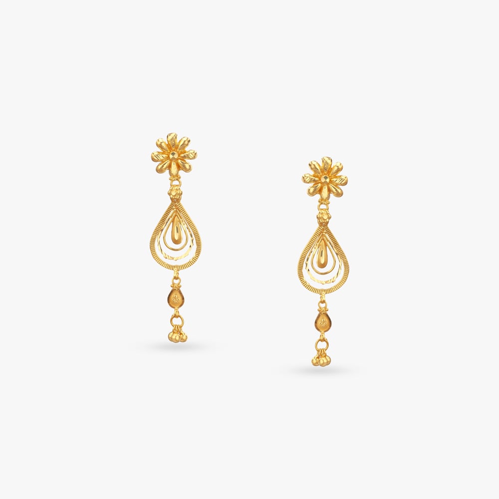 

Bloom Cascade Gold Drop Earrings