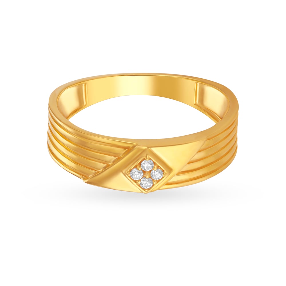 Chic Men's Gold Finger Ring,,hi-res image number null
