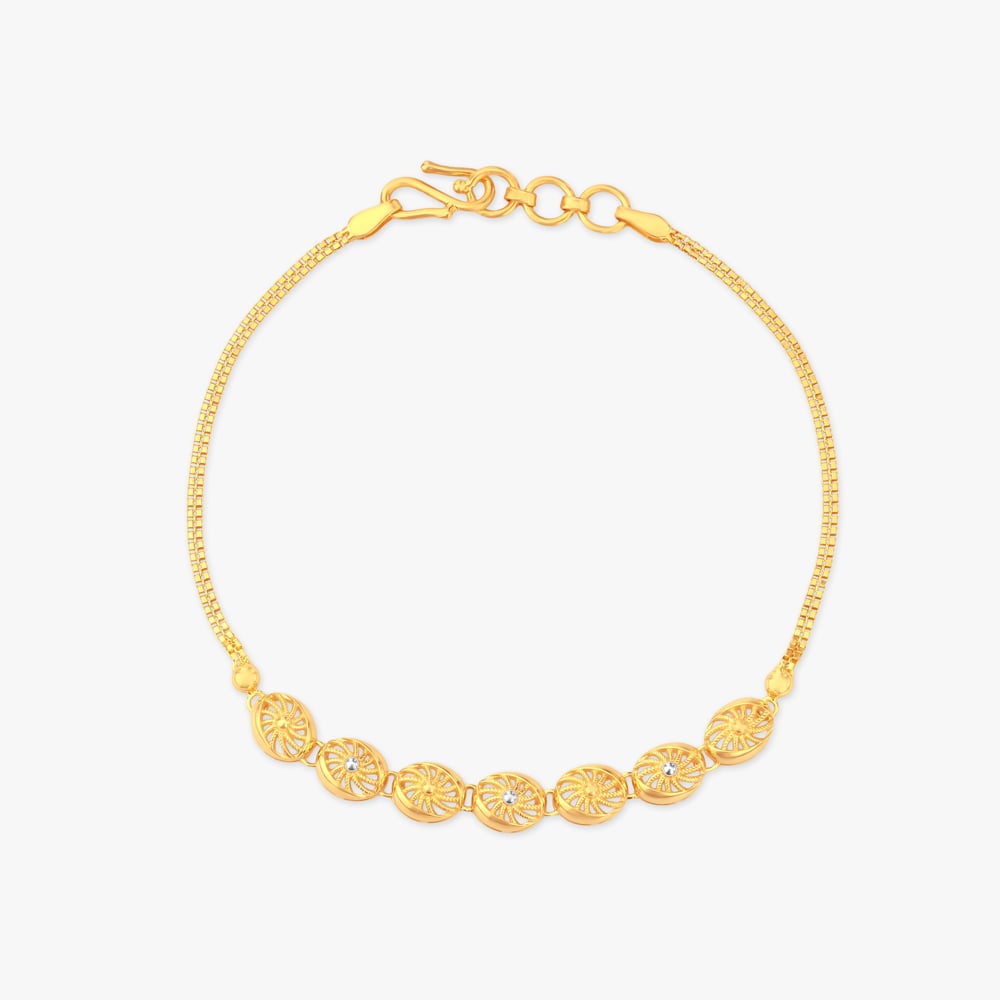 Radiant Swirl Gold Bracelet,,hi-res image number null