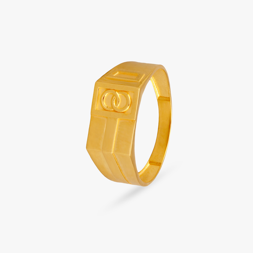 Endless Circle Gold Finger Ring for Men,,hi-res image number null