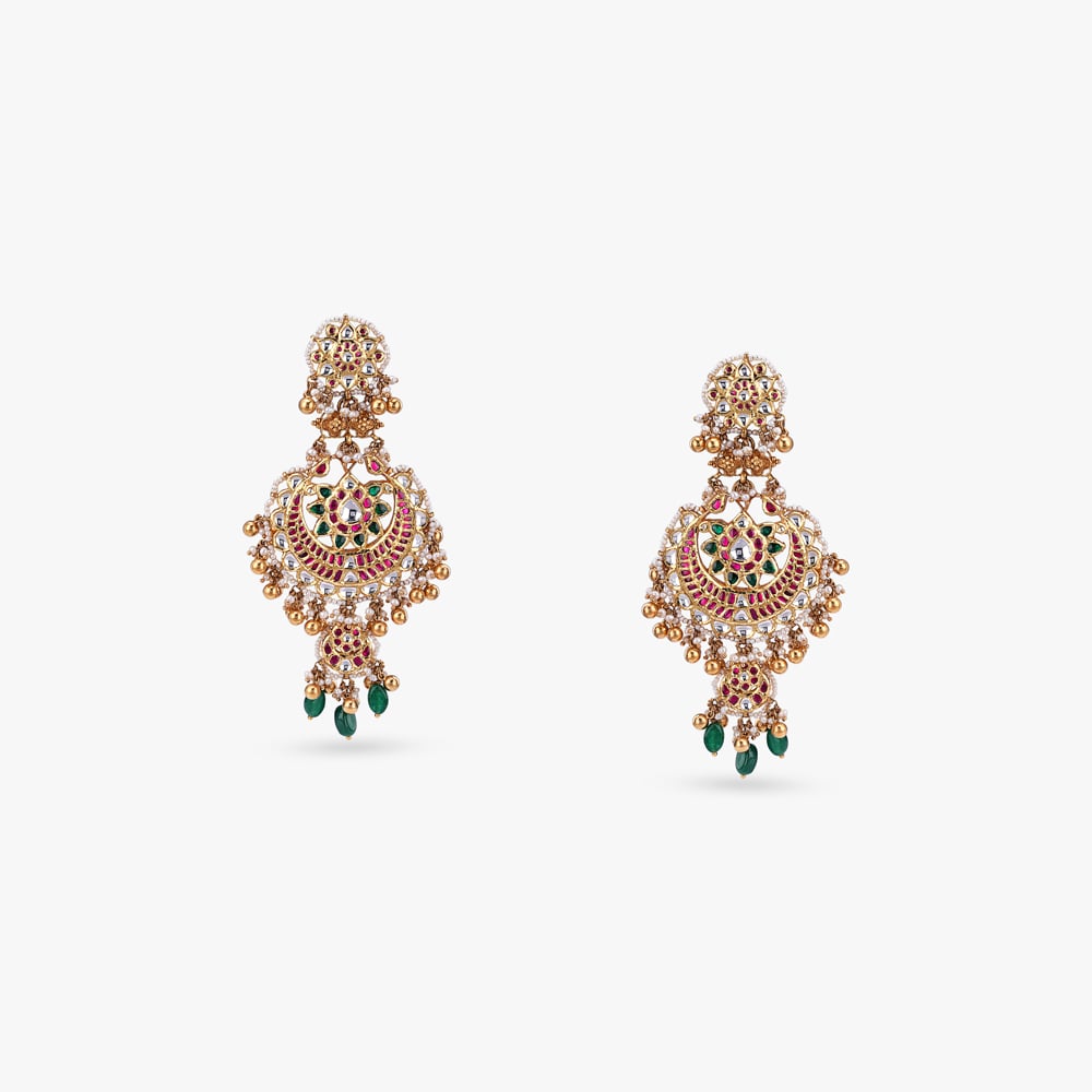 Beaded Grandeur Gold Necklace Set,,hi-res image number null