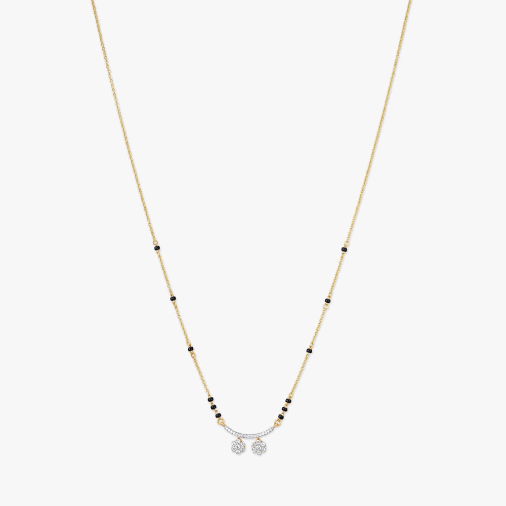 Twin Bloom Diamond Mangalsutra,,hi-res image number null