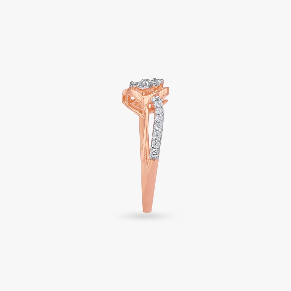 Twisted Floral Diamond Ring,,hi-res image number null