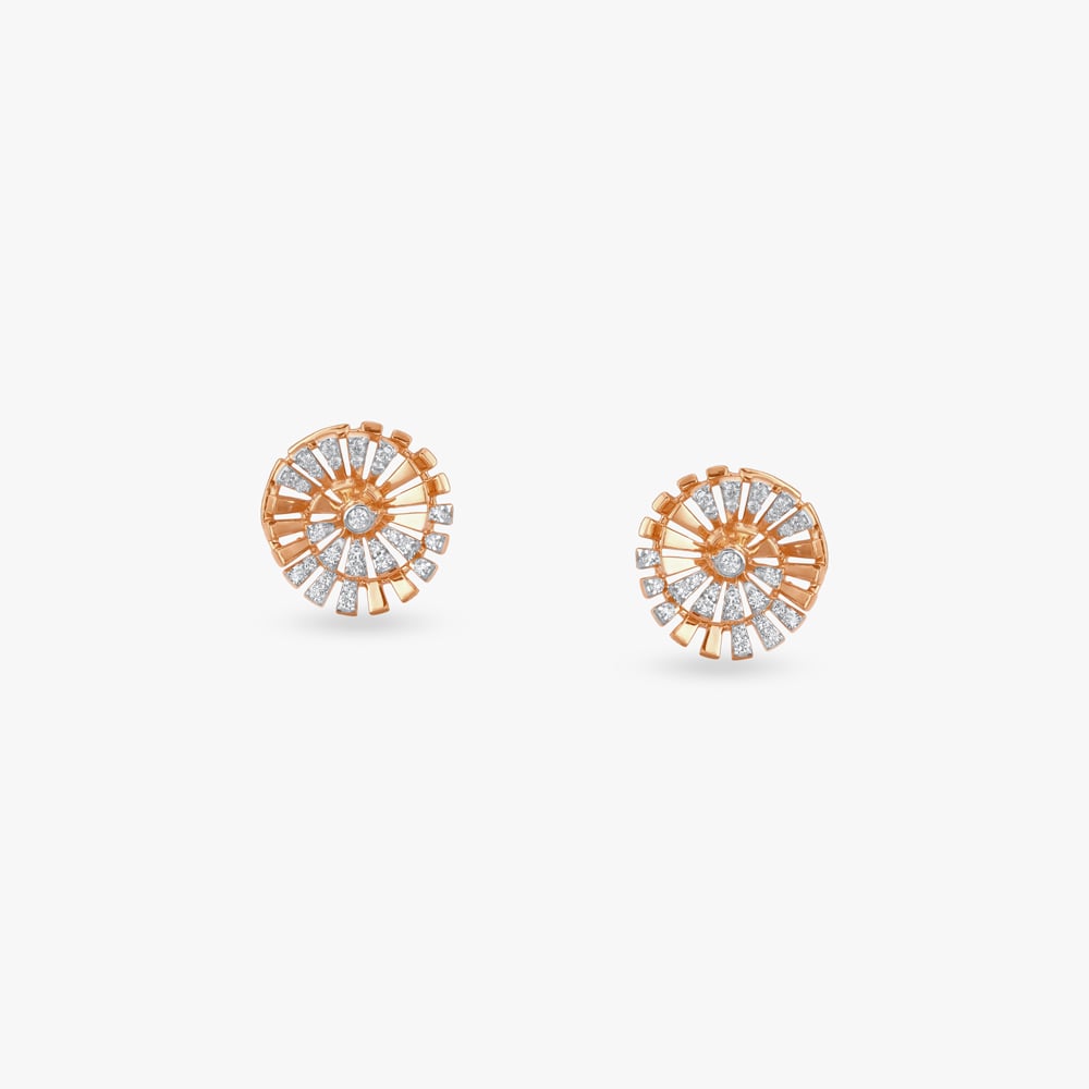 

Sunray Halo Diamond Stud Earrings