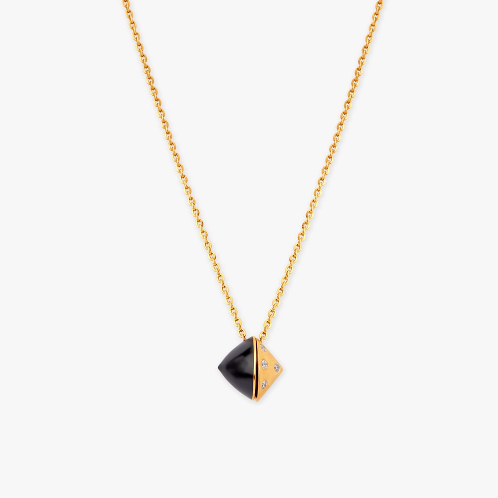Rhombus Diamond Pendant with Chain for Men,,hi-res image number null