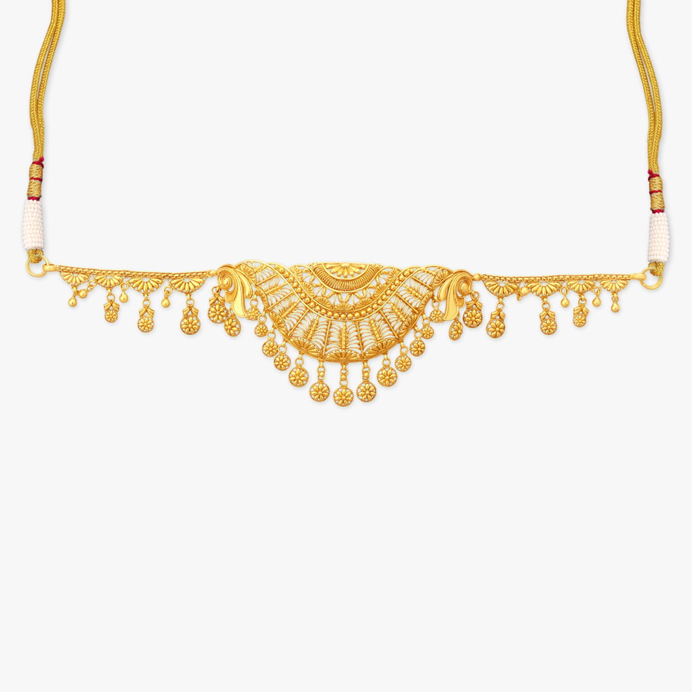 Mohona Gold Choker Necklace,,hi-res image number null