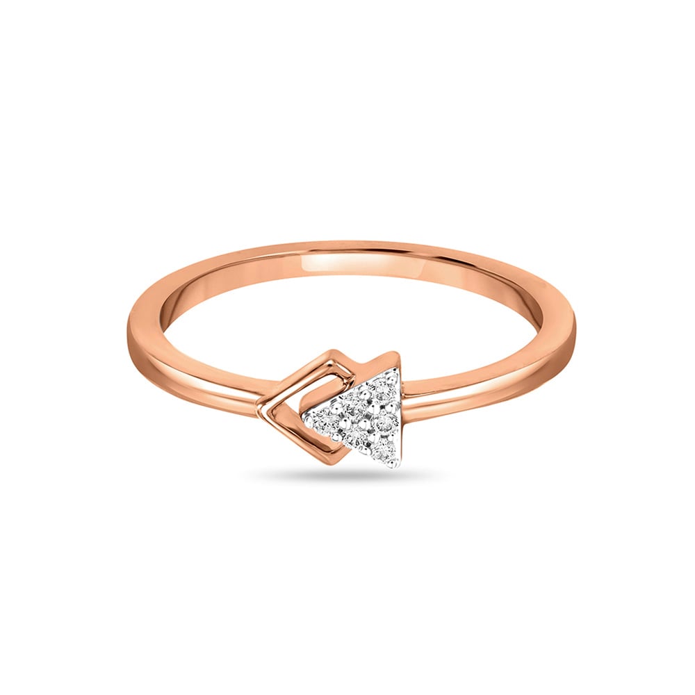 14kt Rose Gold Triangular Shaped Ring,,hi-res image number null