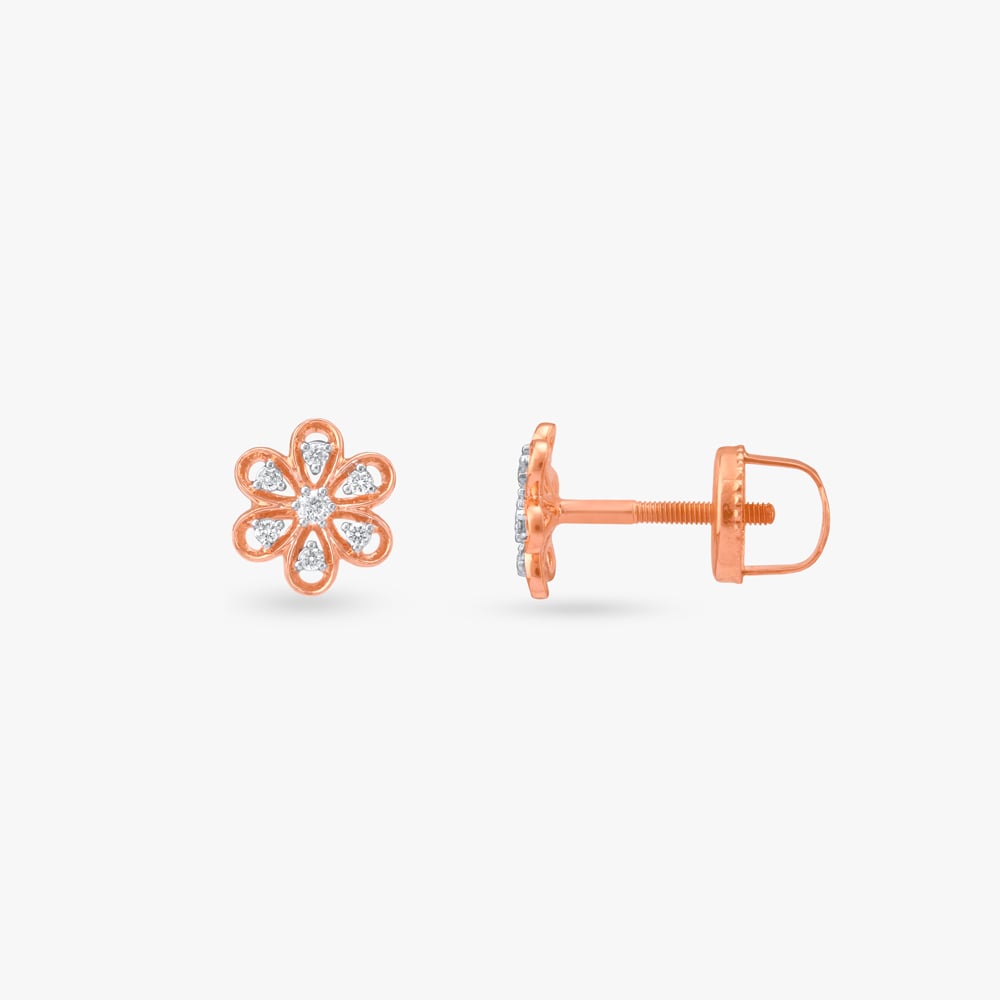 Flowerettes Diamond Stud Earrings,,hi-res image number null