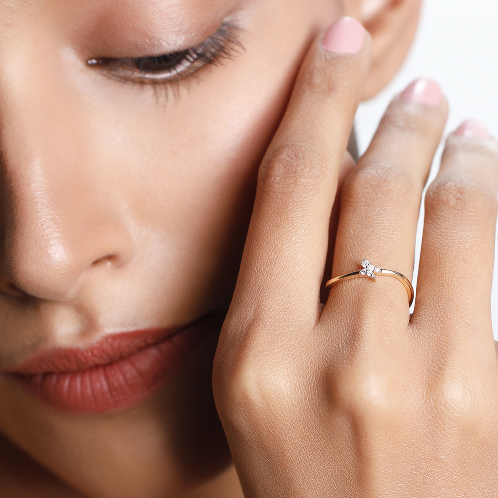 14KT Yellow Gold Willowy Diamond Ring,,hi-res image number null