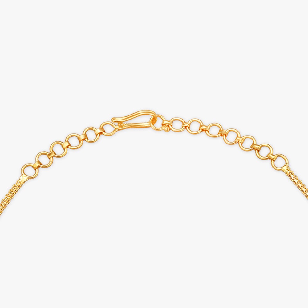 Beaded Elegance Gold Necklace Set,,hi-res image number null