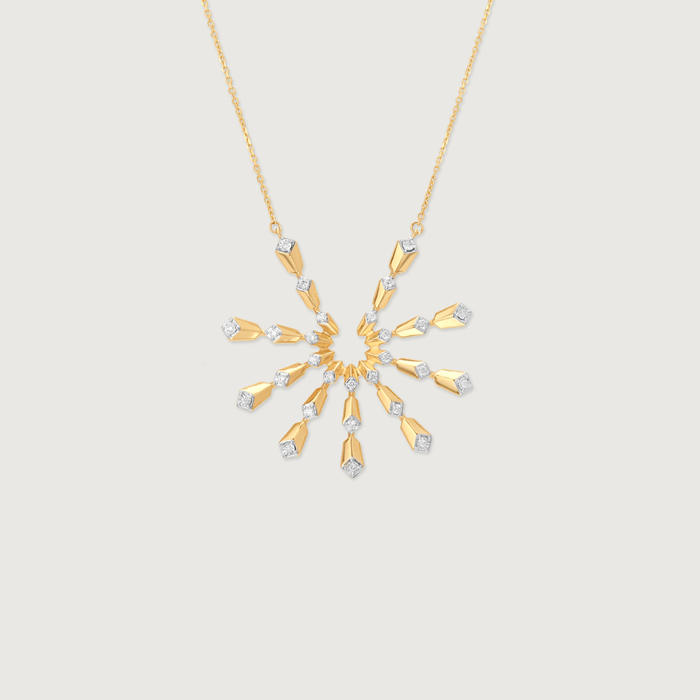 Radiant Burst Diamond Necklace,,hi-res image number null
