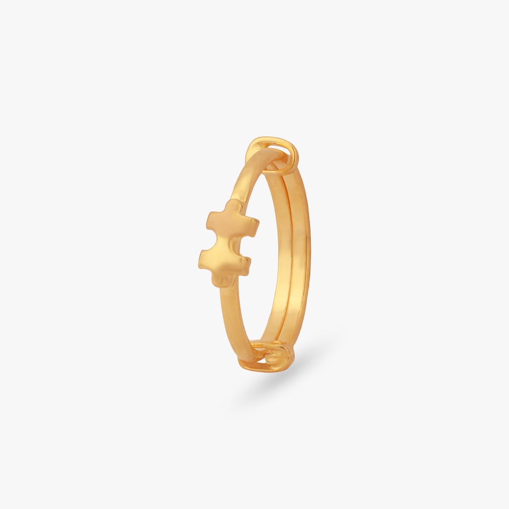 

Puzzle Block Gold Ring for Kids