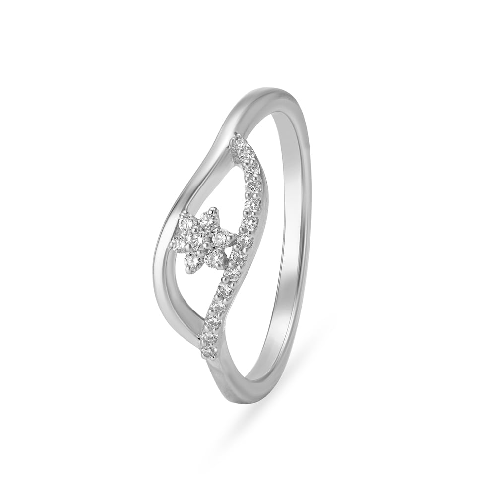 Serene White Platinum Finger Ring