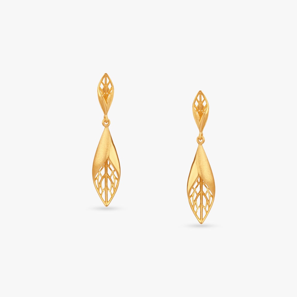 

Whispered Vine Gold Drop Earrings