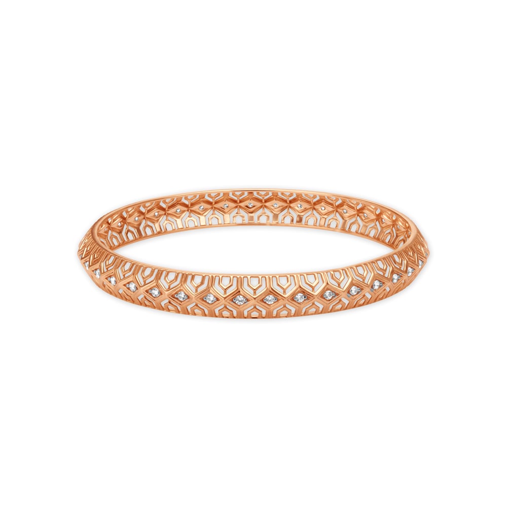 Contemporary Casting Bangle with Cubic zirconia,,hi-res image number null