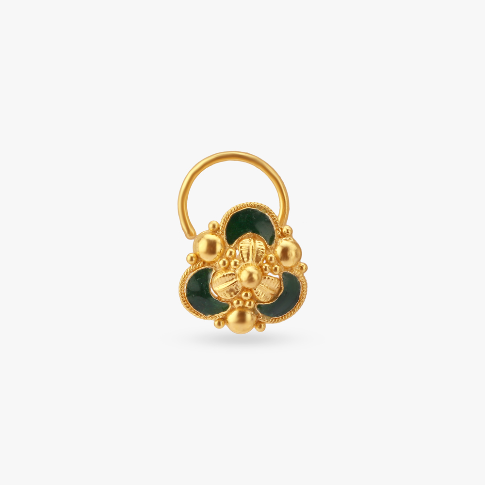 

Enchanted Clover Gold Nose Pin