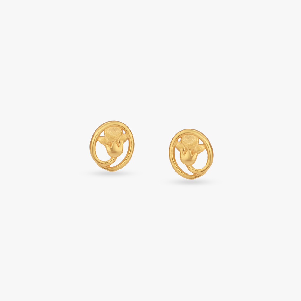 

Tiny Orbit Gold Stud Earrings for Kids